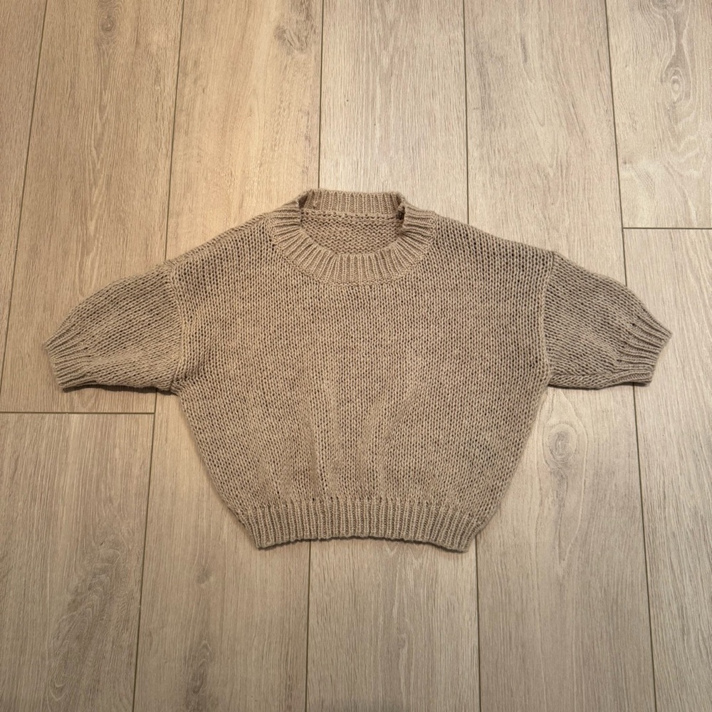 cream cropped sweater